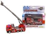 LKW Feuerwehr Kids Globe mit Drehleiter rot/wei&szlig; 16cm Licht/Sound
