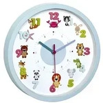 TFA Dostmann Little Animals Quarz Wanduhr 30.9cm x 4.4cm Hellblau
