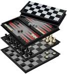 Schach-Backgammon-Dame-Set, Feld 37 mm