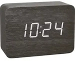 TFA Dostmann 60.2549.01 Funk Wecker Holz, Schwarz Alarmzeiten 1