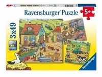 Puzzle Ravensburger Viel los auf dem Bauernhof 3 X 49 Teile