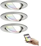 Paulmann 92965 LED-Einbauleuchte 3er Set LED 15.6W Eisen (geb&uuml;rstet)
