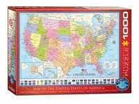 Eurographics 6000-0788 - Karte der Vereinigten Staaten von Amerika, Puzzle, 1.000