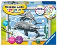 CreArt, Malen nach Zahlen Kinder - Freundliche Delfine