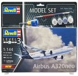 Model Set Airbus A320neo Lufthansa New Livery, Revell Modellbausatz mit Basiszubeh&ouml;r