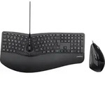 Perixx PERIDUO-505BDE USB Tastatur, Maus-Set Deutsch, QWERTZ Schwarz Ergonomisch,