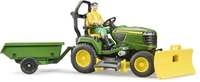 bruder 62104 bworld John Deere Aufsitzrasenm&auml;her, Anh&auml;nger + G&auml;rtner