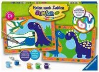 CreArt, Malen nach Zahlen Junior - Land der Dinosaurier