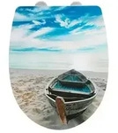WC-Sitz Boat High Gloss, aus bruchstabilem Thermoplast