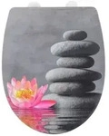 WC-Sitz Mod. Water Lily mit Relief, aus bruchstabilem Thermoplast