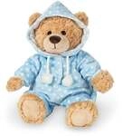 Teddy Hermann 91387 - Schlafanzugb&auml;r, B&auml;r im blauen Schlafanzug, 30 cm