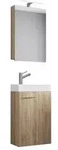 3-tlg G&auml;ste WC Waschplatz Waschtisch Slito Schrank