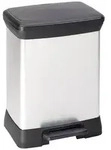 Curver DECO Bin 240638 M&uuml;lleimer 30l (B x H x T) 390 x 510 x 290mm Silber, Schwarz