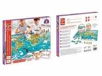 Hape - 2-in-1-Weltreise Puzzle und Spiel, 105 Teile
