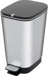 Curver CHIC BIN STYLE Abfallbeh&auml;lter M [25L], silber 272236 M&uuml;lleimer Kunststoff