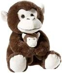 Misanimo Affe mit Baby 25cm