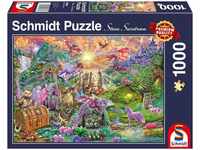 Schmidt Spiele - Verzaubertes Drachenland, 1000 Teile, Spielwaren