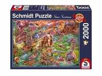 Schmidt Spiele - Der Schatz der Drachen, 2000 Teile, Spielwaren