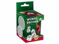 Premium Würfelbecher + 6 Würfel, Aufh.-FS, VE 6