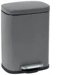 Treteimer Mod. Leno Easy-Close Grau, lackierter Stahl, Absenkautomatik