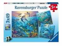 Puzzle Ravensburger Tierwelt des Ozeans 3 X 49 Teile