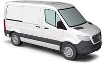 Busch 53400 H0 PKW Modell Mercedes Benz Sprinter Kastenwagen kurz, wei&szlig;