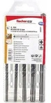 Fischer 545507 Stein-Spiralbohrer-Set 5 mm, 6 mm, 8 mm, 10 mm, 12mm Zylinderschaft