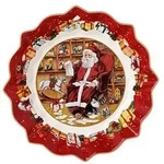 Villeroy & Boch Toy's Fantasy Schale auf Fu&szlig;, Santa liest Wunschzettel