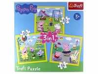 Trefl 34849 - Peppa Pig, Puzzle 3 in 1, 20/36/50 Teile