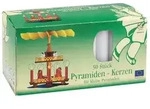 Pyramidenkerzen wei&szlig; 14x70mm 50 St&uuml;ck