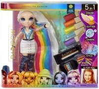 Rainbow High 569329E7C - 5-in-1 Haarstudio inkl. Modepuppe Amaya Raine,