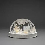 Konstsmide 3280-210 Schwibbogen Haus mit Tieren Warmwei&szlig; LED Wei&szlig;