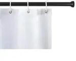 Teleskop-Duschstange Schwarz 110 - 185 cm, aus rostfreiem Aluminium