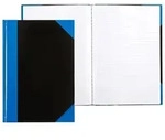 Idena Notizbuch Kladde liniert 96 Blatt 70g/m2 schwarz/blau DIN A4