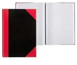 Idena Notizbuch Kladde kariert 96 Blatt 70g/m2 schwarz/rot DIN A4