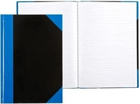 Idena Notizbuch Kladde liniert 96 Blatt 70g/m&sup2; schwarz/blau DIN A6