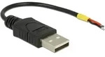 Delock USB-Kabel USB 2.0 USB-A Stecker, offene Kabelenden 0.10m Schwarz 85250