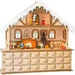 Small foot 10546 - Adventskalender Puppenstube mit 24 Schubladen, mit Beleuchtung,