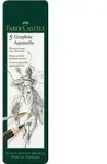 Faber-Castell Aquarellbleistifte Graphite Aquarelle, HB 2B 4B 6B 8B, 5er Set