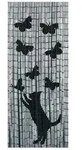 Bambusvorhang Mod. Katze und Schmetterling, 90 x 200 cm