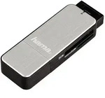 Hama 123900 Externer Speicherkartenleser USB-A (USB 3.2 Gen 1) Silber