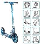 SIX DEGREES Aluminium Scooter 205 mm blau