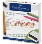 Faber-Castell Tuschestifte Pitt Artist Pens, Calligraphy Studio, 12er Atelierbox