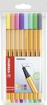 STABILO Fineliner - point 88 - 8er Etui - Pastellfarben Pastell
