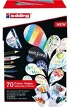 edding Brushpan Colour Happy Set, 70er Set mit Fasermaler, Pinselstifte, Fineliner,