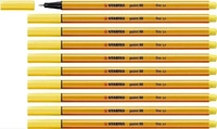 STABILO Fineliner point 88, 10er Click Set Gelb