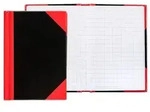 Idena Notizbuch Kladde kariert 96 Blatt 70g/m2 schwarz/rot DIN A7