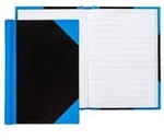 Idena Notizbuch Kladde liniert 96 Blatt 70g/m2 schwarz/blau DIN A7