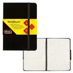 Idena Notizbuch 80g/m2 kariert schwarz DIN A6 192 Seiten