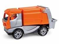 LENA® 01623 - Truckies Müllwagen, mit Spielfigur, Müllauto, Sandspielzeug